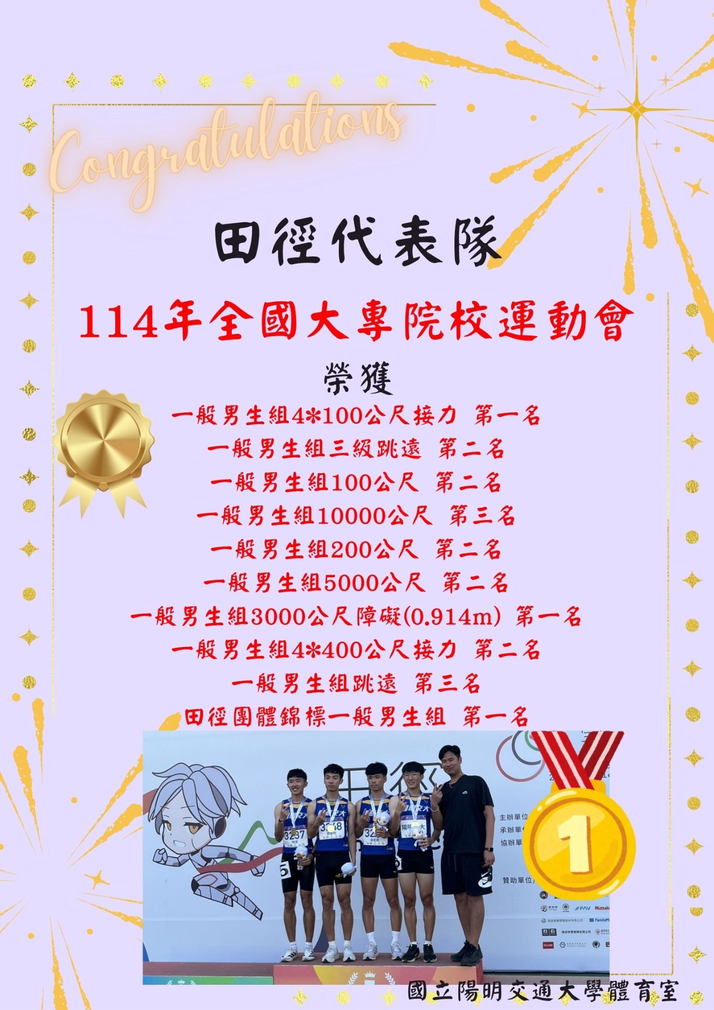 114全大運田徑